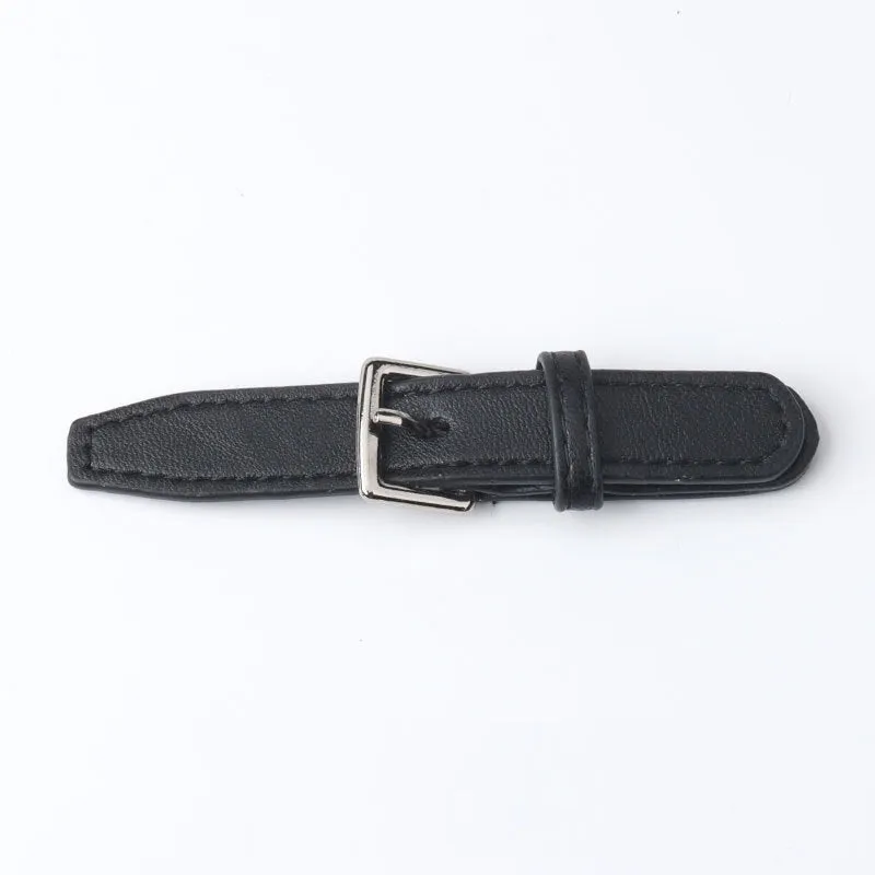100mm Beige Khaki Black Leather Coat Sewing Sew-On Buckle
