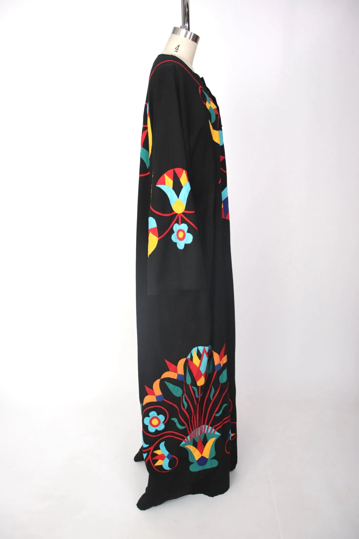 1960s Patchwork Appliqué Dress