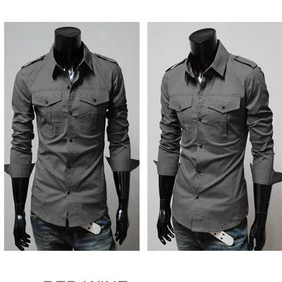 2017 Autumn New Fashion Mens Shirts Casual Slim Fit Long Sleeve Shirt Men Brand Clothing Camicia Single Breasted Camiseta Hombre