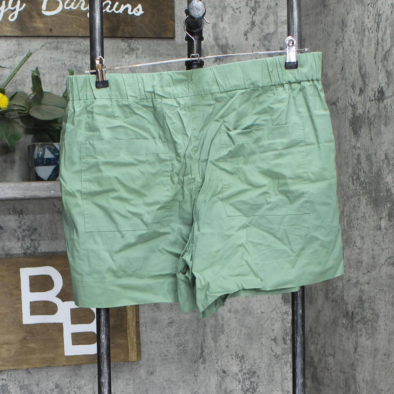 A New Day Womens Elastic Waist Casual Shorts 1670dbfc64b151 Green L