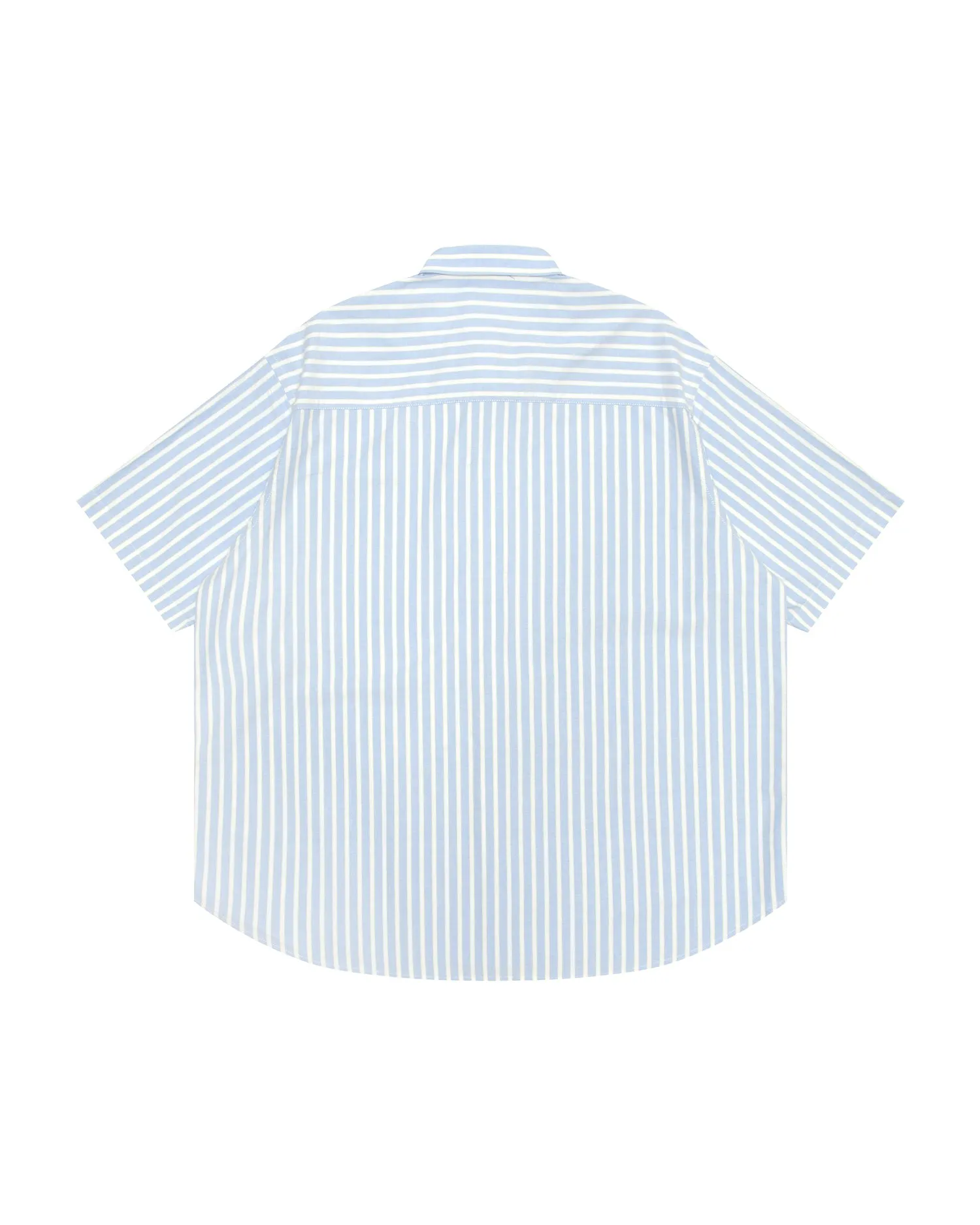 AAPENOW moonface logo stripe short sleeve shirt