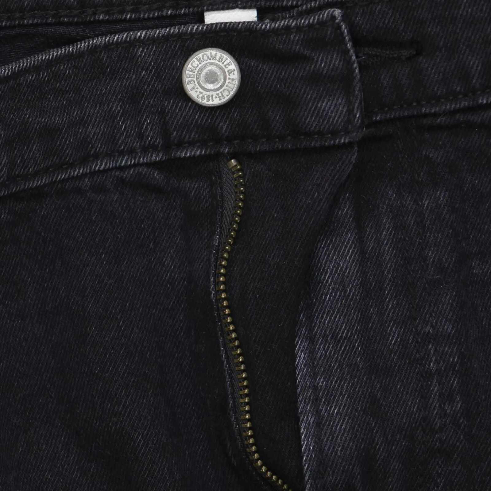 Abercrombie & Fitch Womens Curve Love Frayed Denim Jean Shorts Black 37
