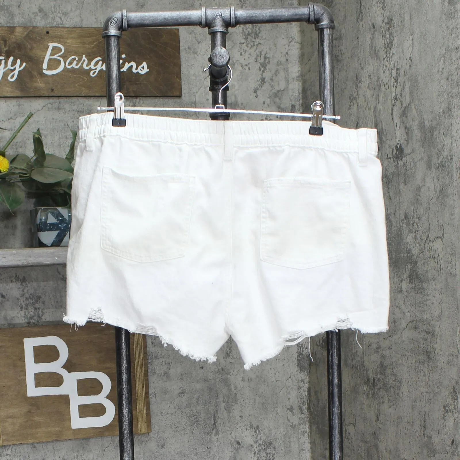 Aerie Womens Distressed Denim Jean Shorts 167914d8d51d1c White 2XL