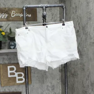 Aerie Womens Distressed Denim Jean Shorts 167914d8d51d1c White 2XL