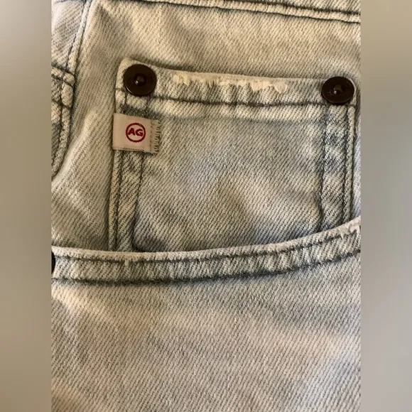 AG Adriano Goldschmeid light wash denim cutoff blue jean shorts Women’s 30 R