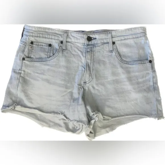 AG Adriano Goldschmeid light wash denim cutoff blue jean shorts Women’s 30 R