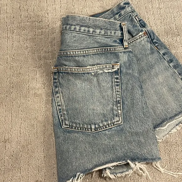 AGolde Parker Cut Denim Shorts