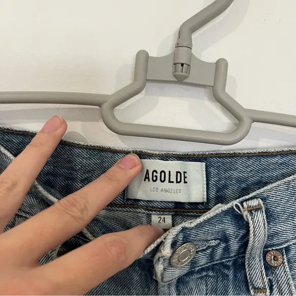 Agolde Parker Vintage Cut Off Jean Short in Riptide