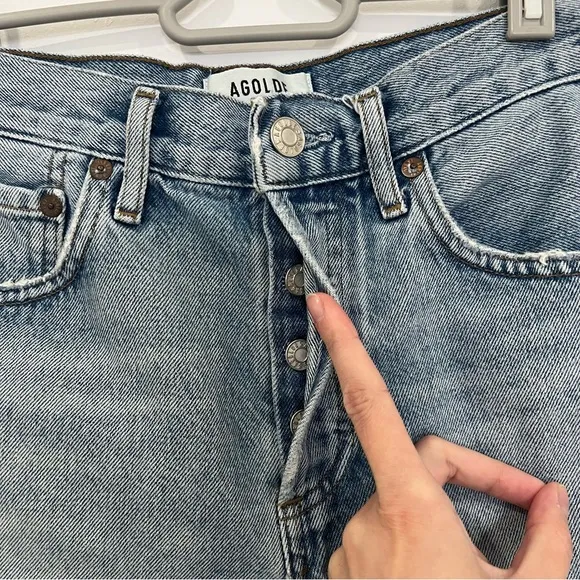 Agolde Parker Vintage Cut Off Jean Short in Riptide