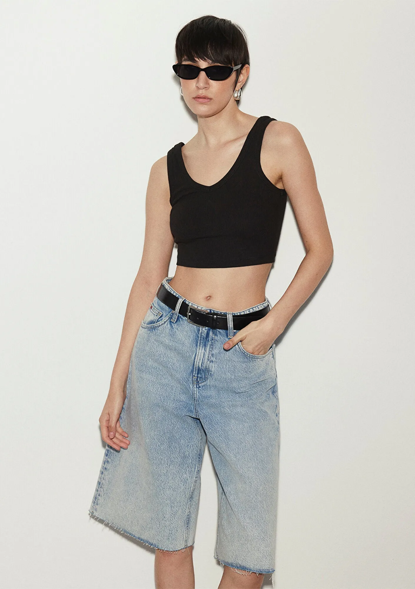 Akira Light Blue Denim Jean Shorts