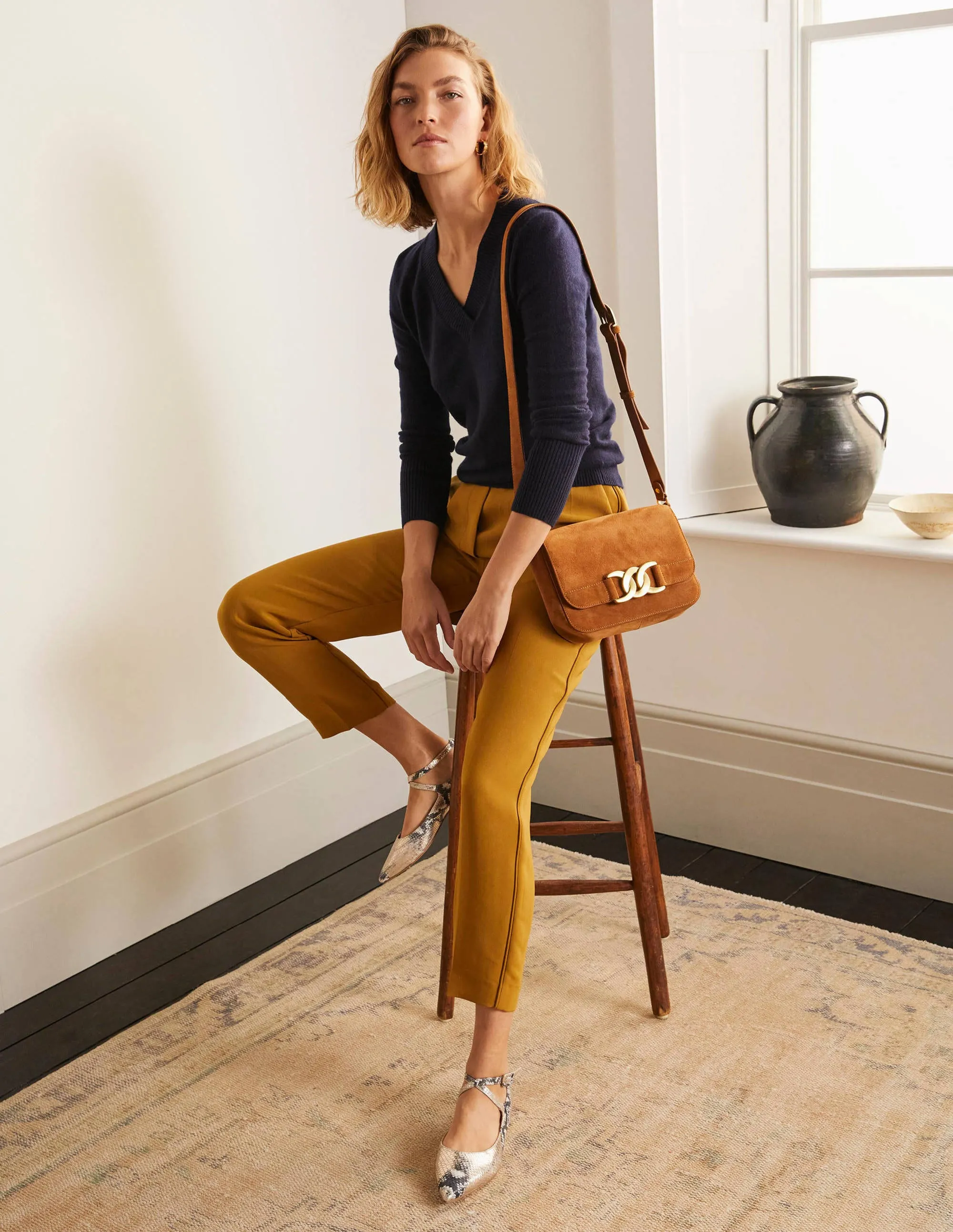 Albemarle Pull On Trousers-Frankincense
