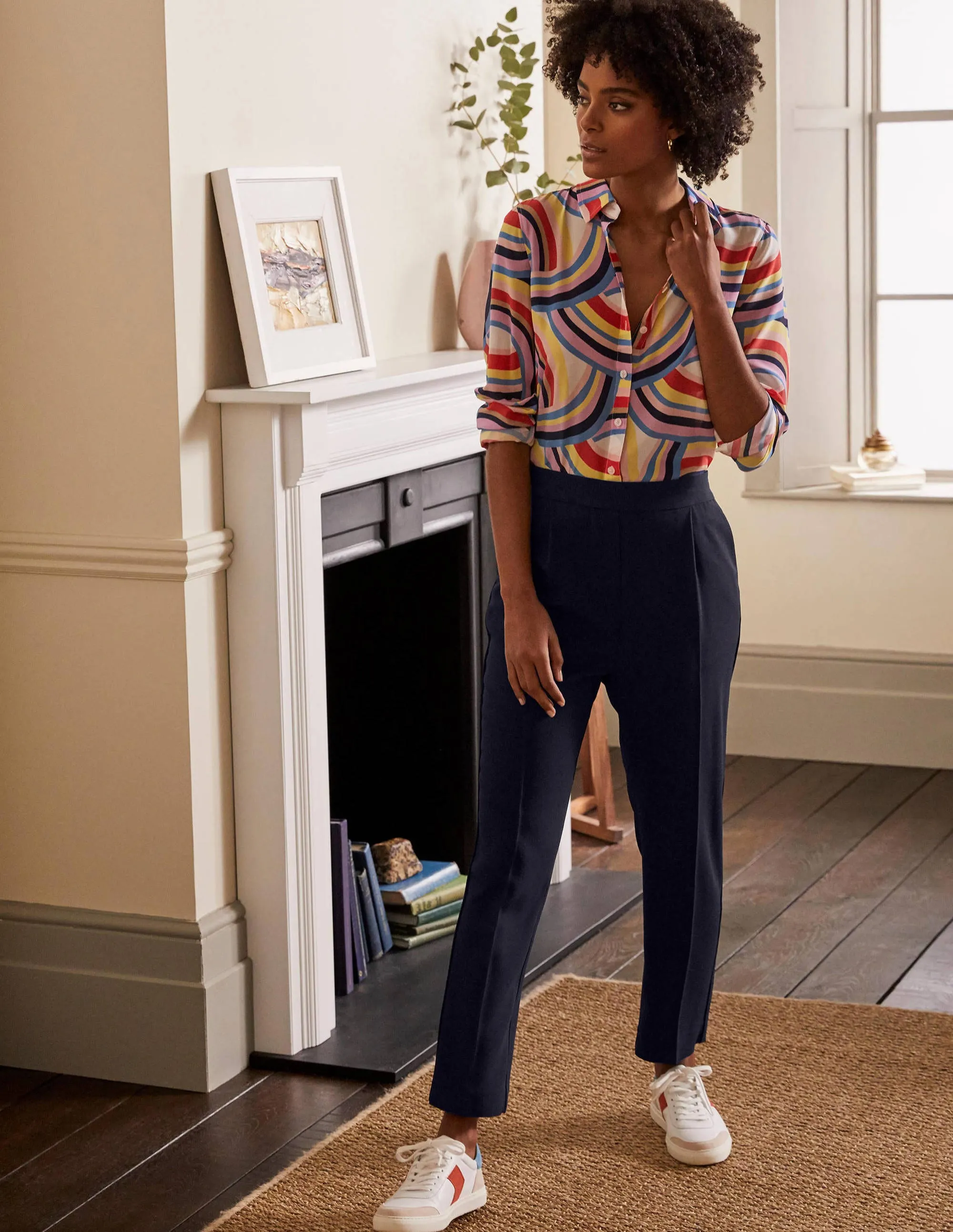 Albemarle Pull On Trousers-Navy