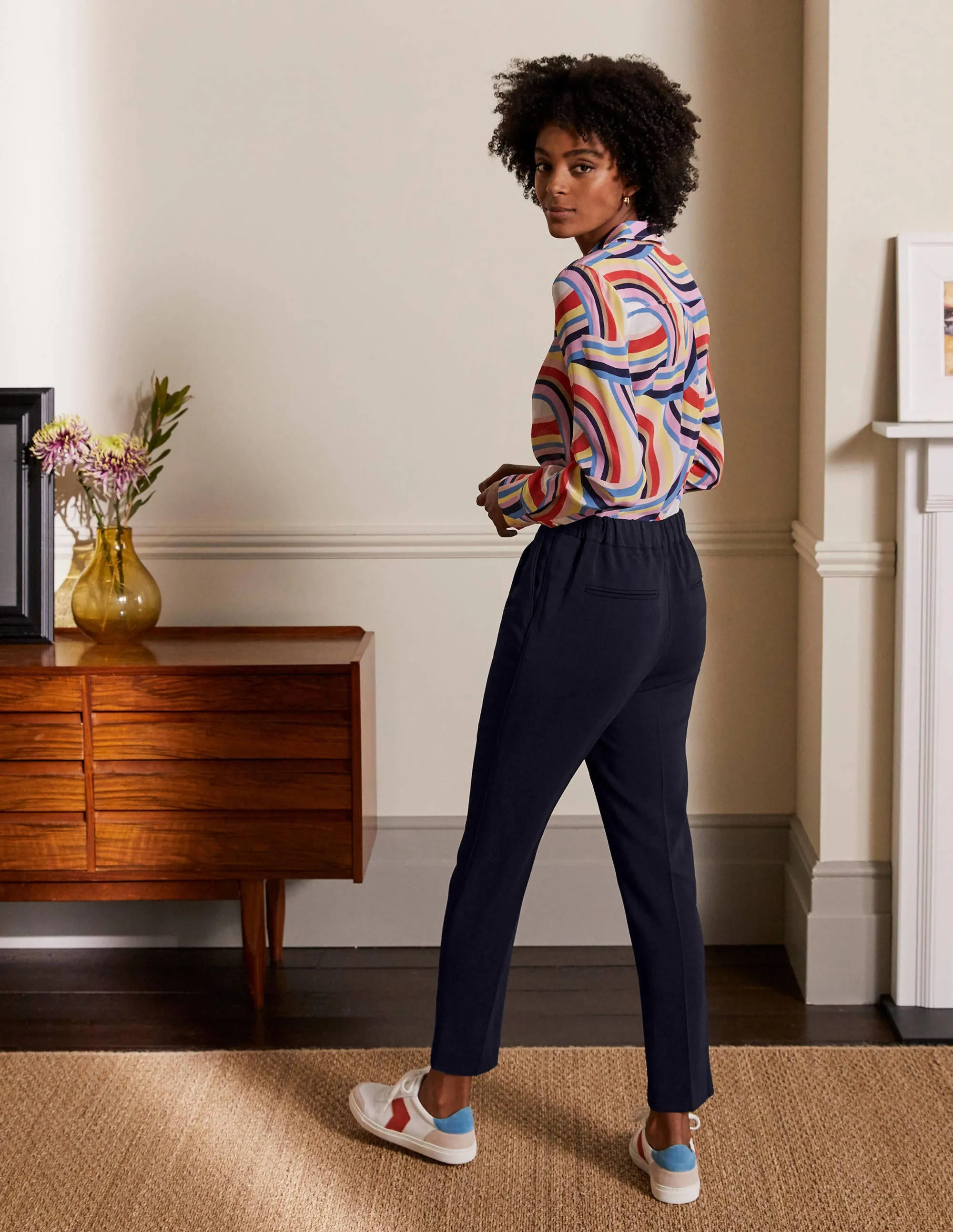 Albemarle Pull On Trousers-Navy