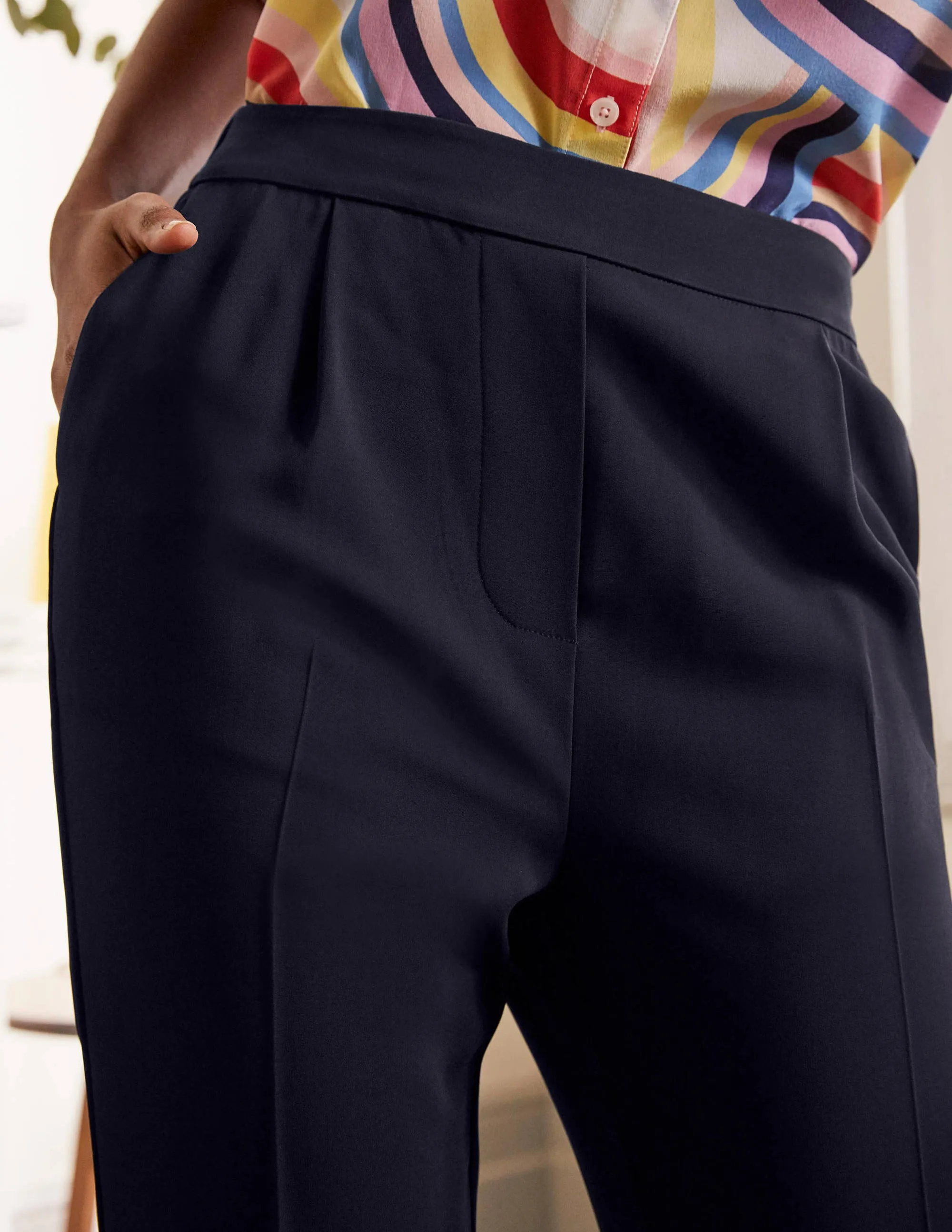 Albemarle Pull On Trousers-Navy