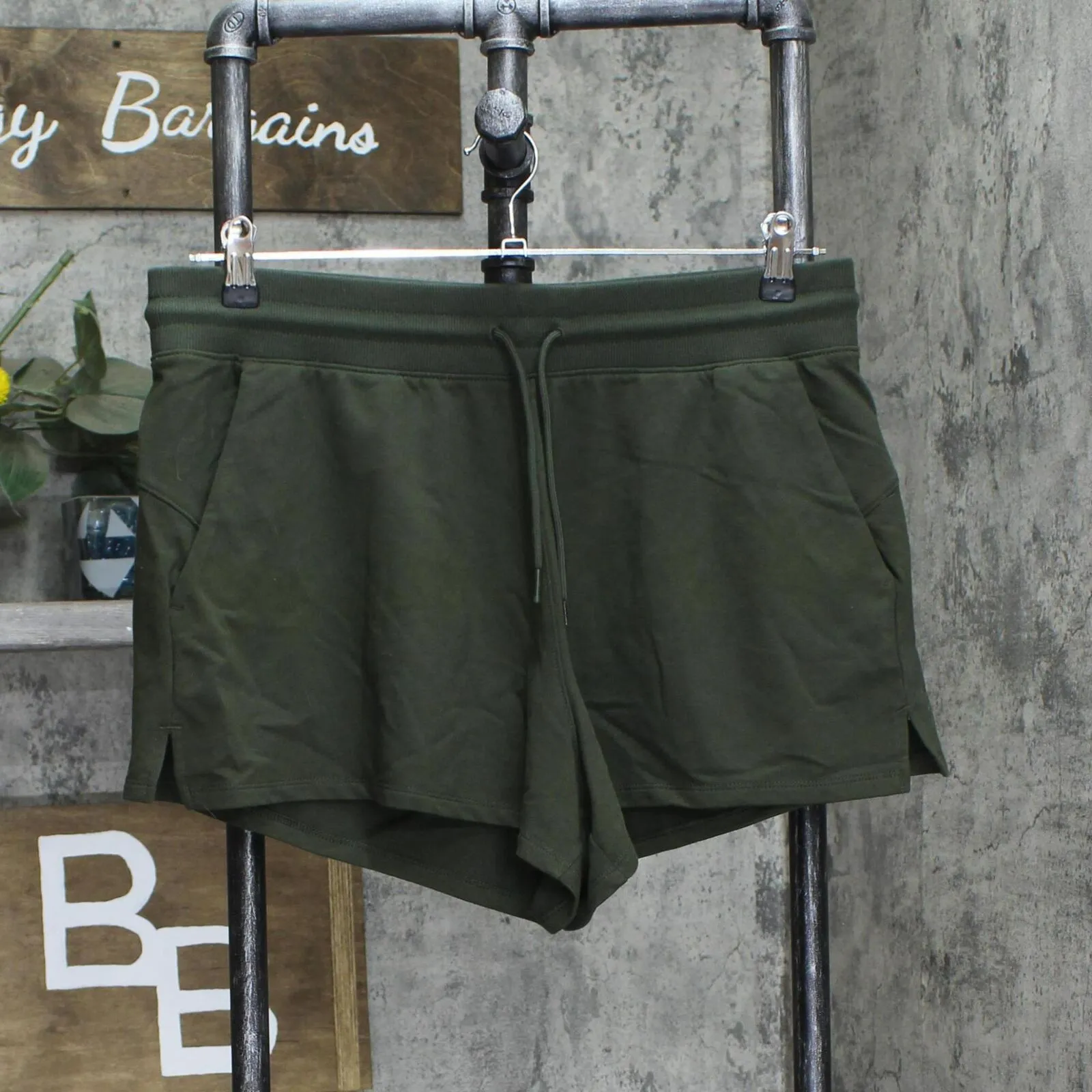 All in Motion Womens French Terry Pull On Shorts 166f4e7e2cf87e Green XL