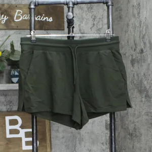 All in Motion Womens French Terry Pull On Shorts 166f4e7e2cf87e Green XL