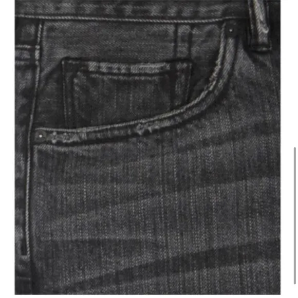 Allsaints Women's Vinton Carson Black Low Rise Boy's Fit Denim Shorts Size 27