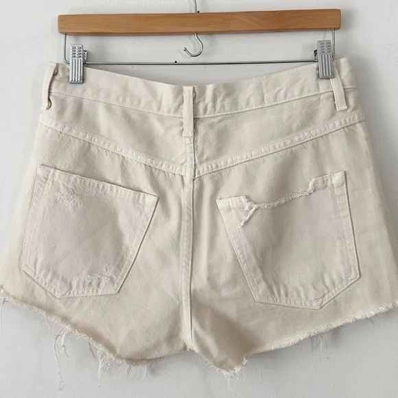 AMO Denim “Loverboy” Cut-Off Shorts natural color size 27