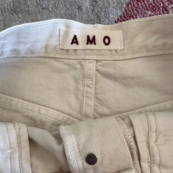 AMO Denim “Loverboy” Cut-Off Shorts natural color size 27