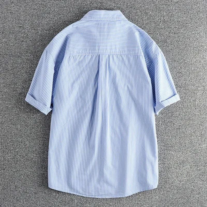 ApexStyle Sommer Retro-Stripe Hemd