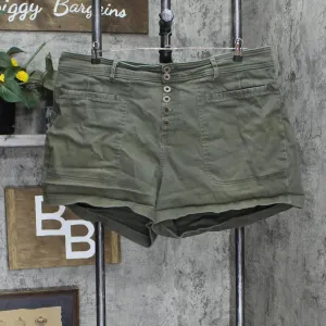 Ava & Viv Womens Button Fly Denim Shorts 166673b62bdd31 Green 20W