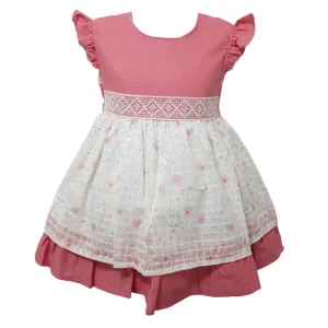 Baby Ferr Older Girls Coral Floral Dress