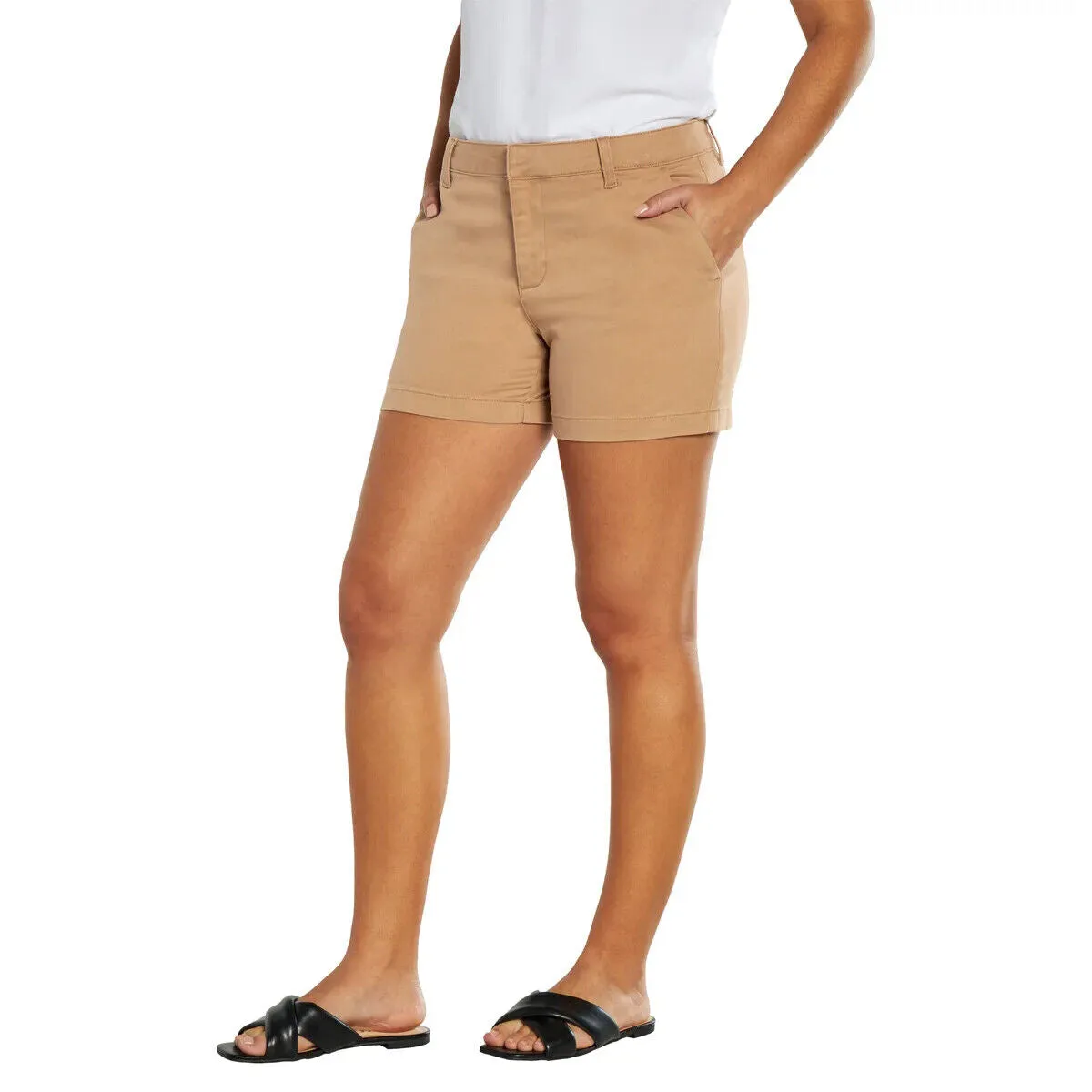 Banana Republic Womens Ladies Khaki Chino Shorts 1687118 Brown 12