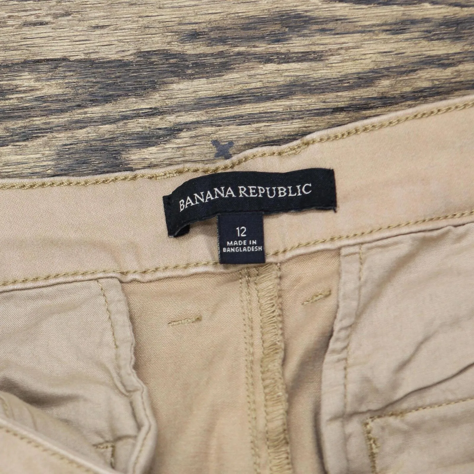Banana Republic Womens Ladies Khaki Chino Shorts 1687118 Brown 12