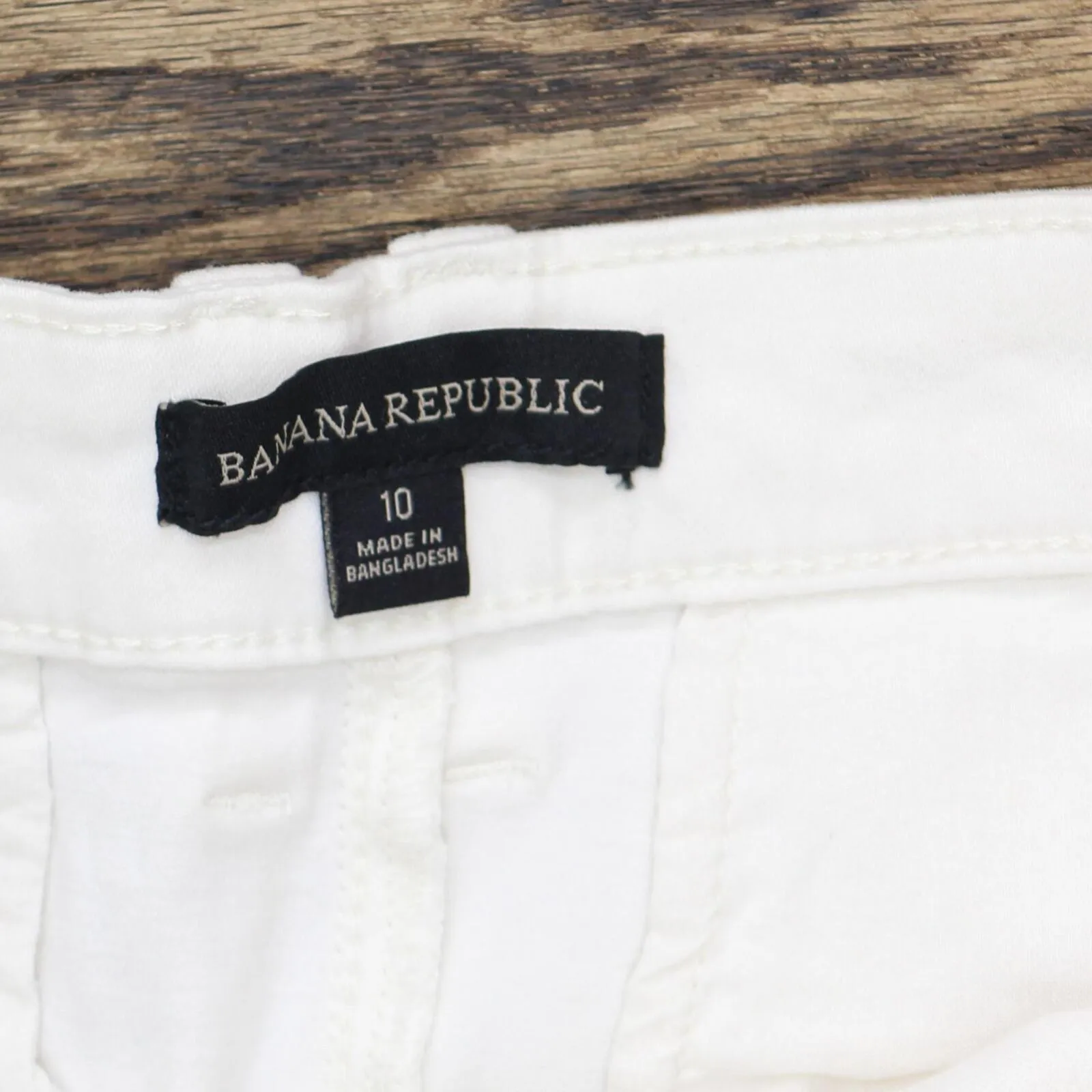 Banana Republic Womens Ladies Khaki Chino Shorts 1687118 White 10