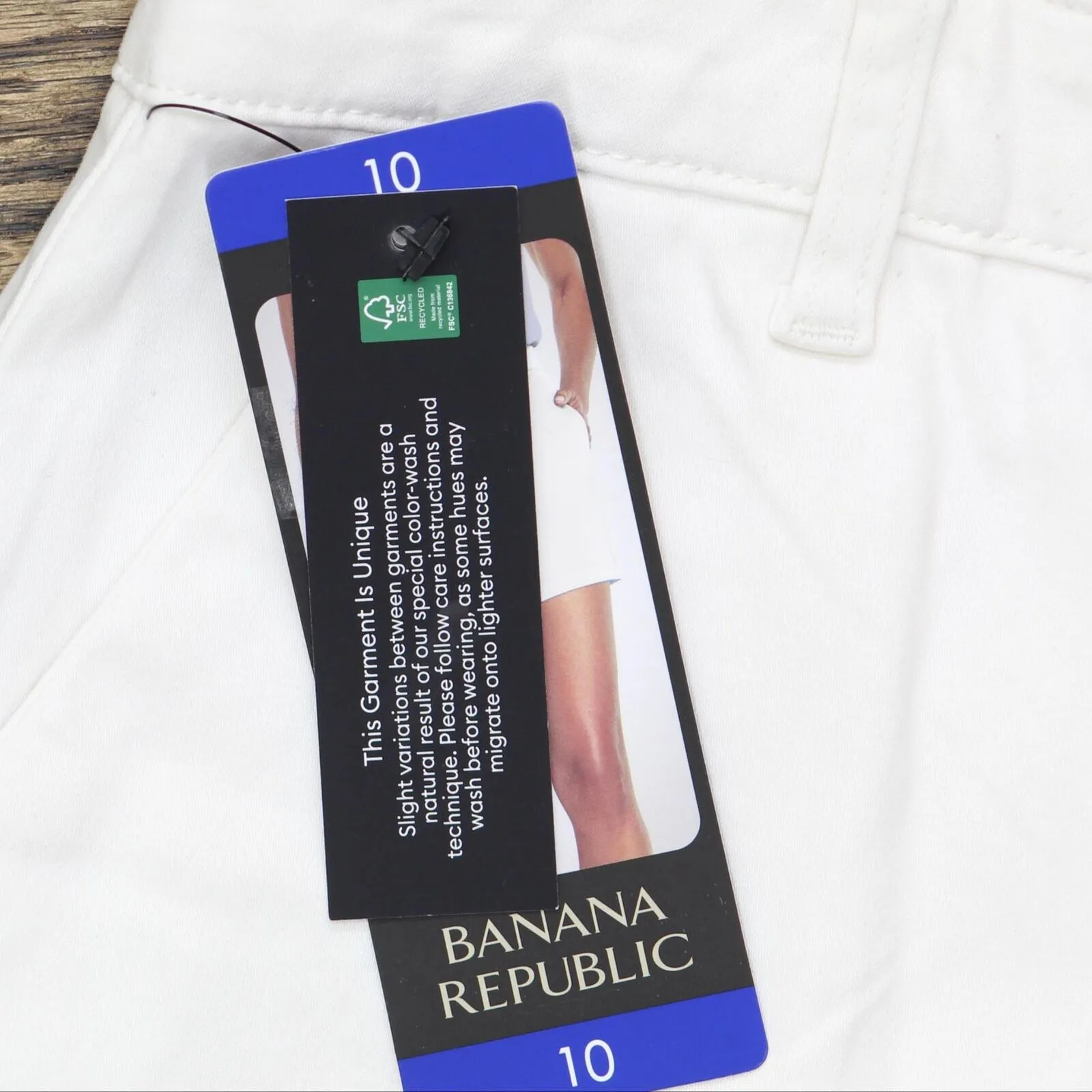 Banana Republic Womens Ladies Khaki Chino Shorts 1687118 White 10