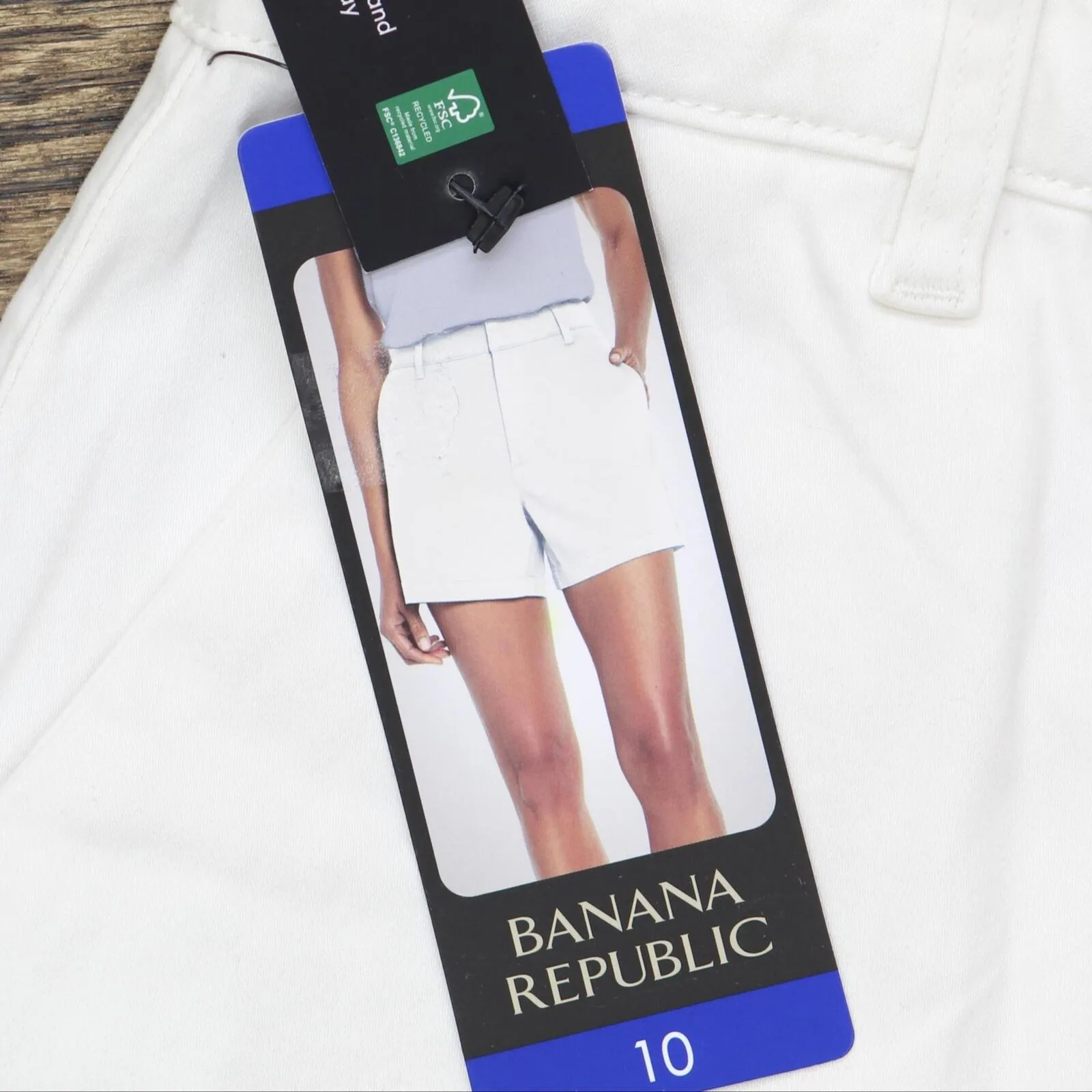 Banana Republic Womens Ladies Khaki Chino Shorts 1687118 White 10
