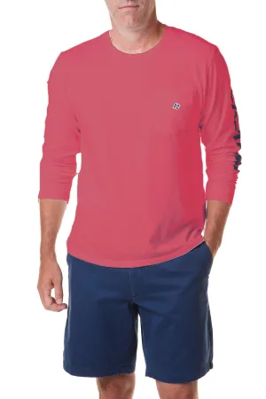 Beach Tee Long Sleeve Cardinal Red Castaway