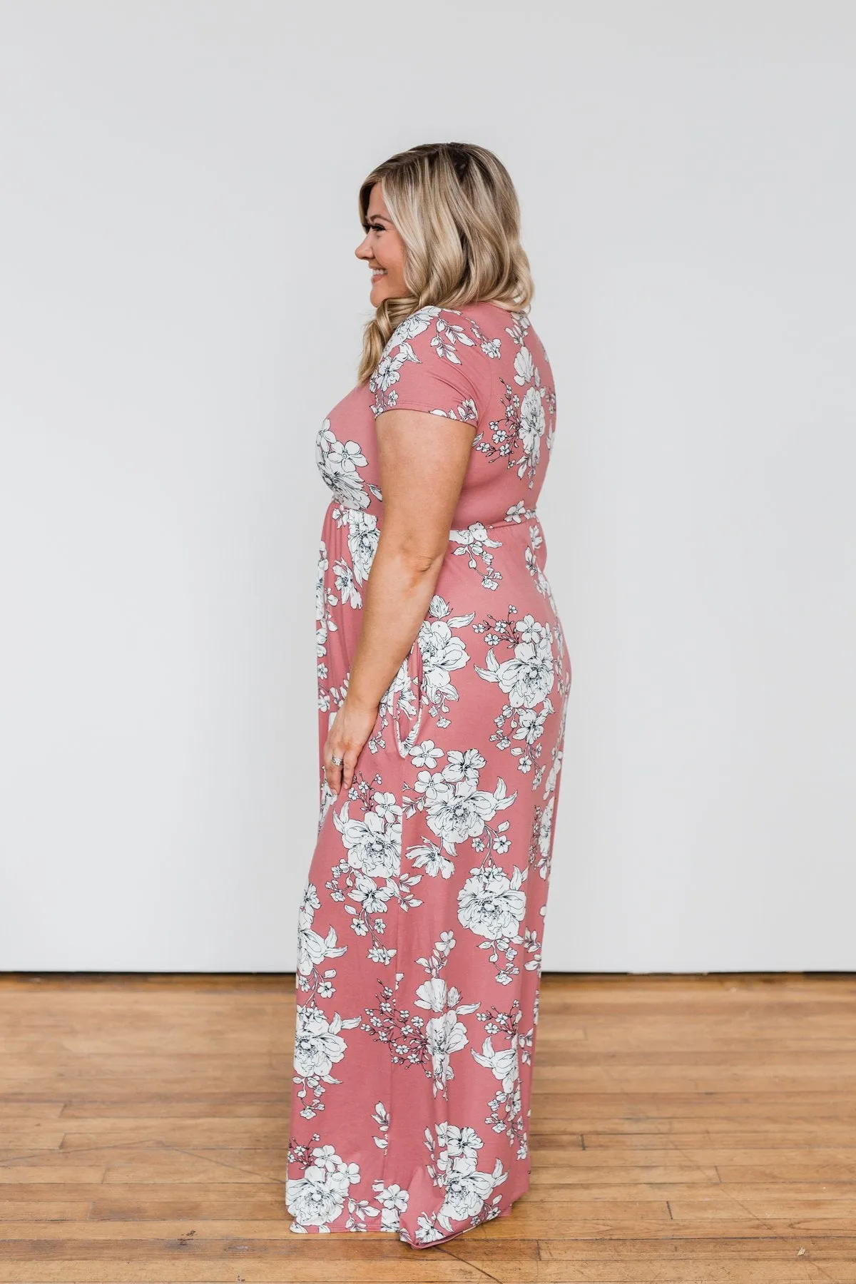 Begin With You Floral Maxi Dress- Mauve