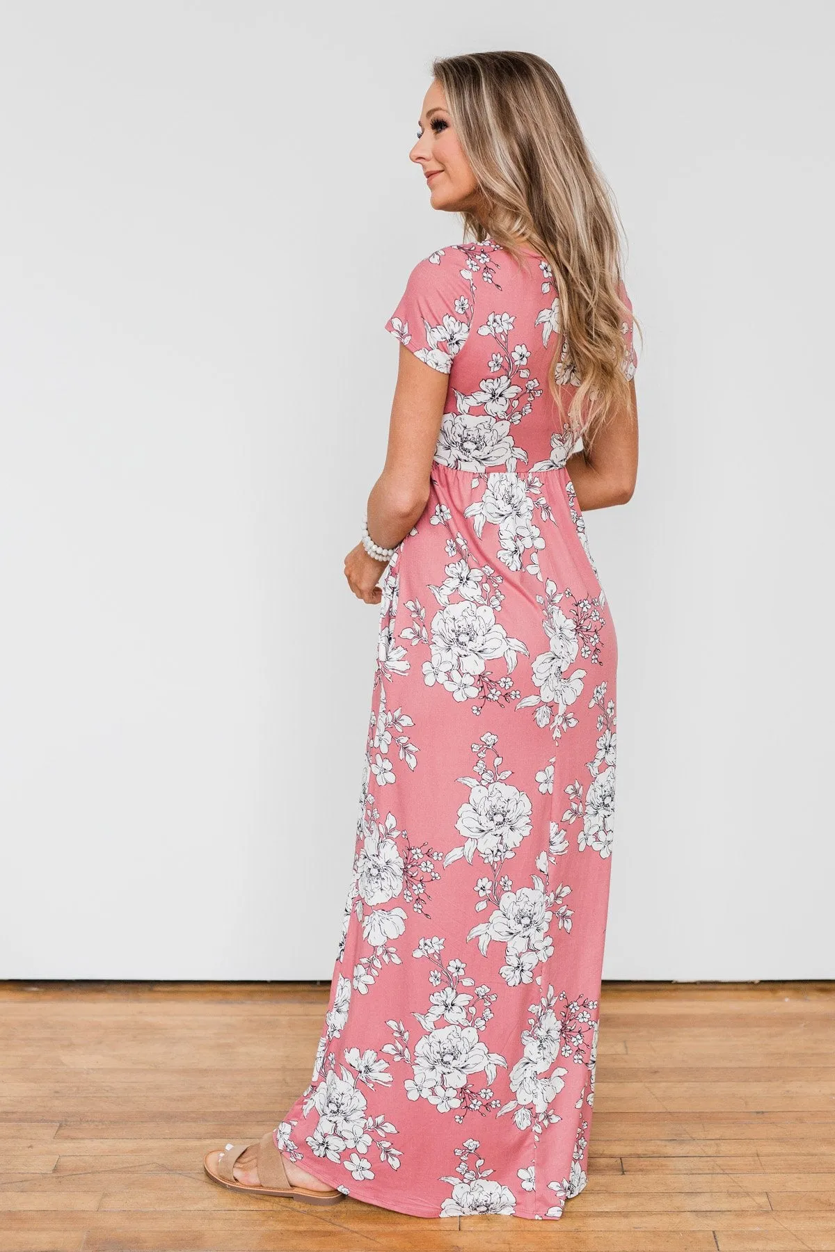 Begin With You Floral Maxi Dress- Mauve