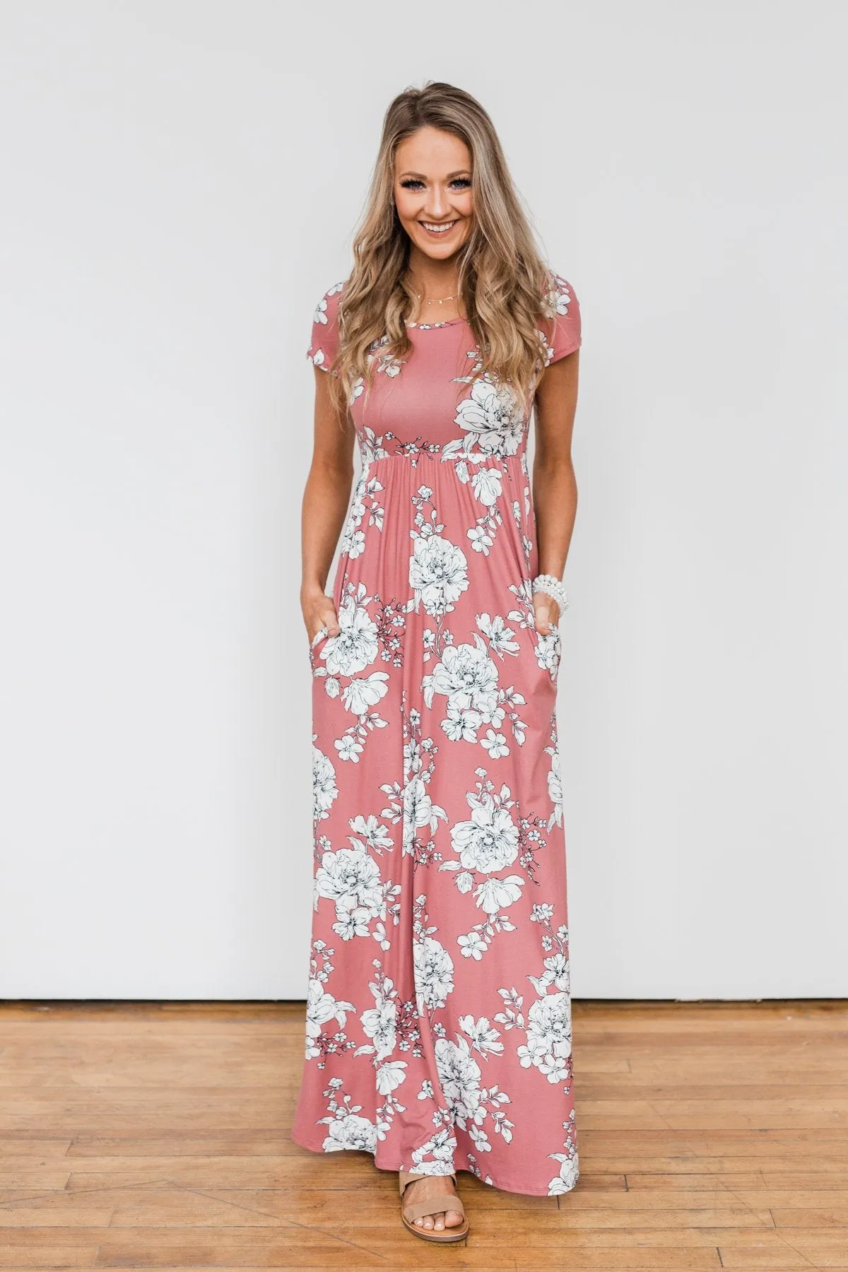 Begin With You Floral Maxi Dress- Mauve