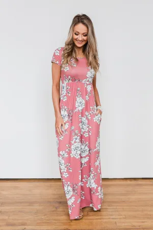 Begin With You Floral Maxi Dress- Mauve