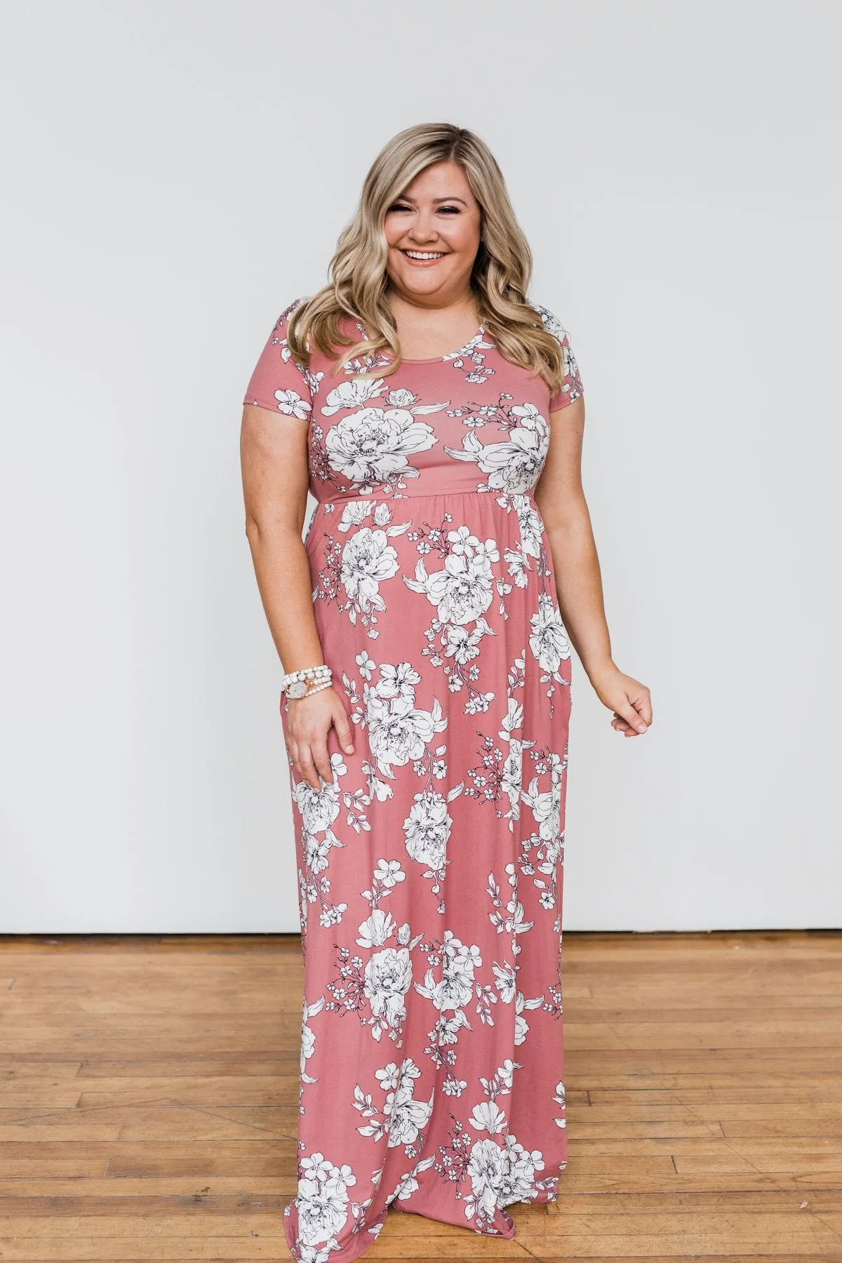 Begin With You Floral Maxi Dress- Mauve