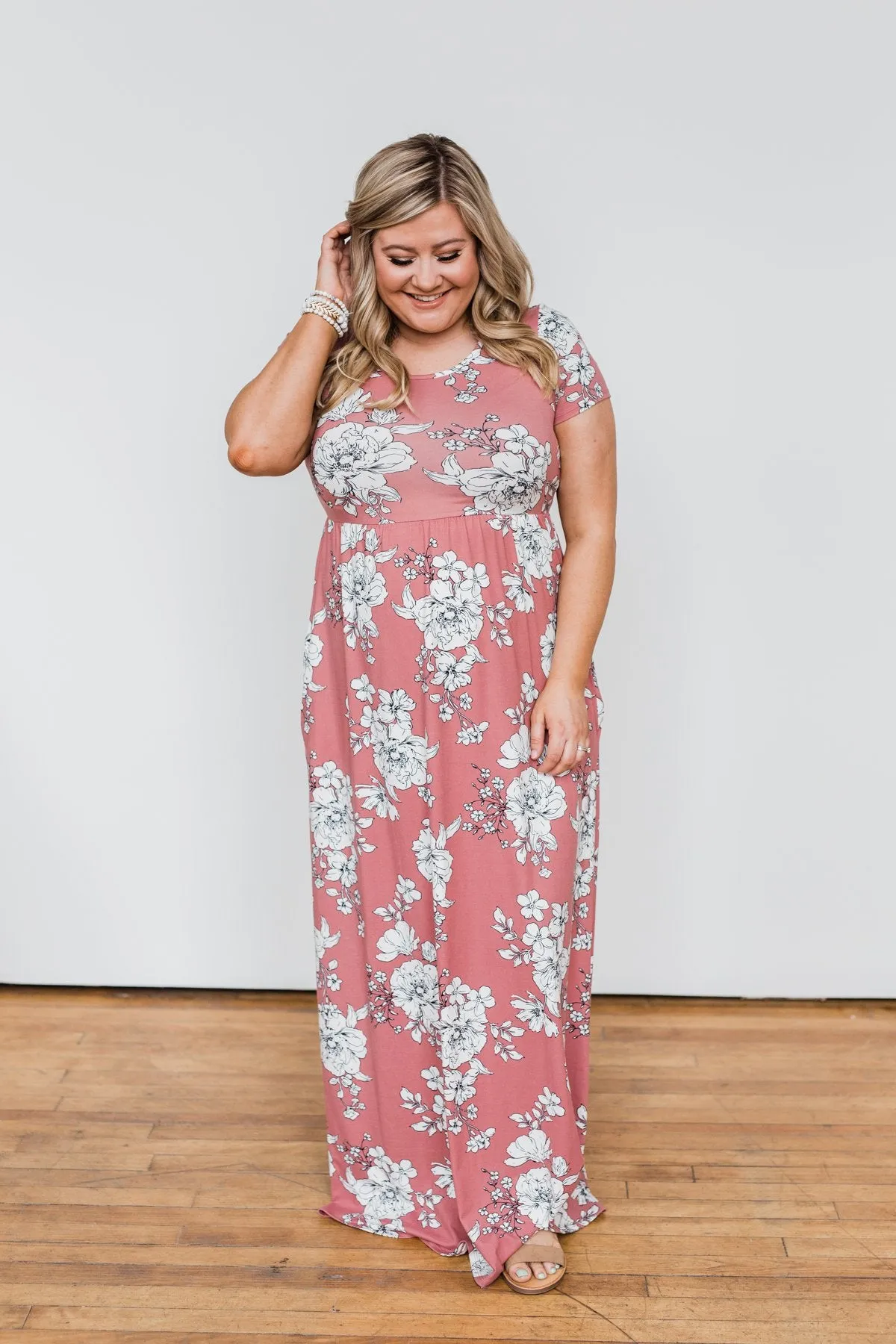 Begin With You Floral Maxi Dress- Mauve
