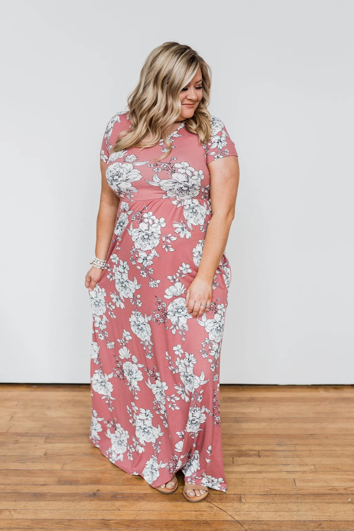 Begin With You Floral Maxi Dress- Mauve