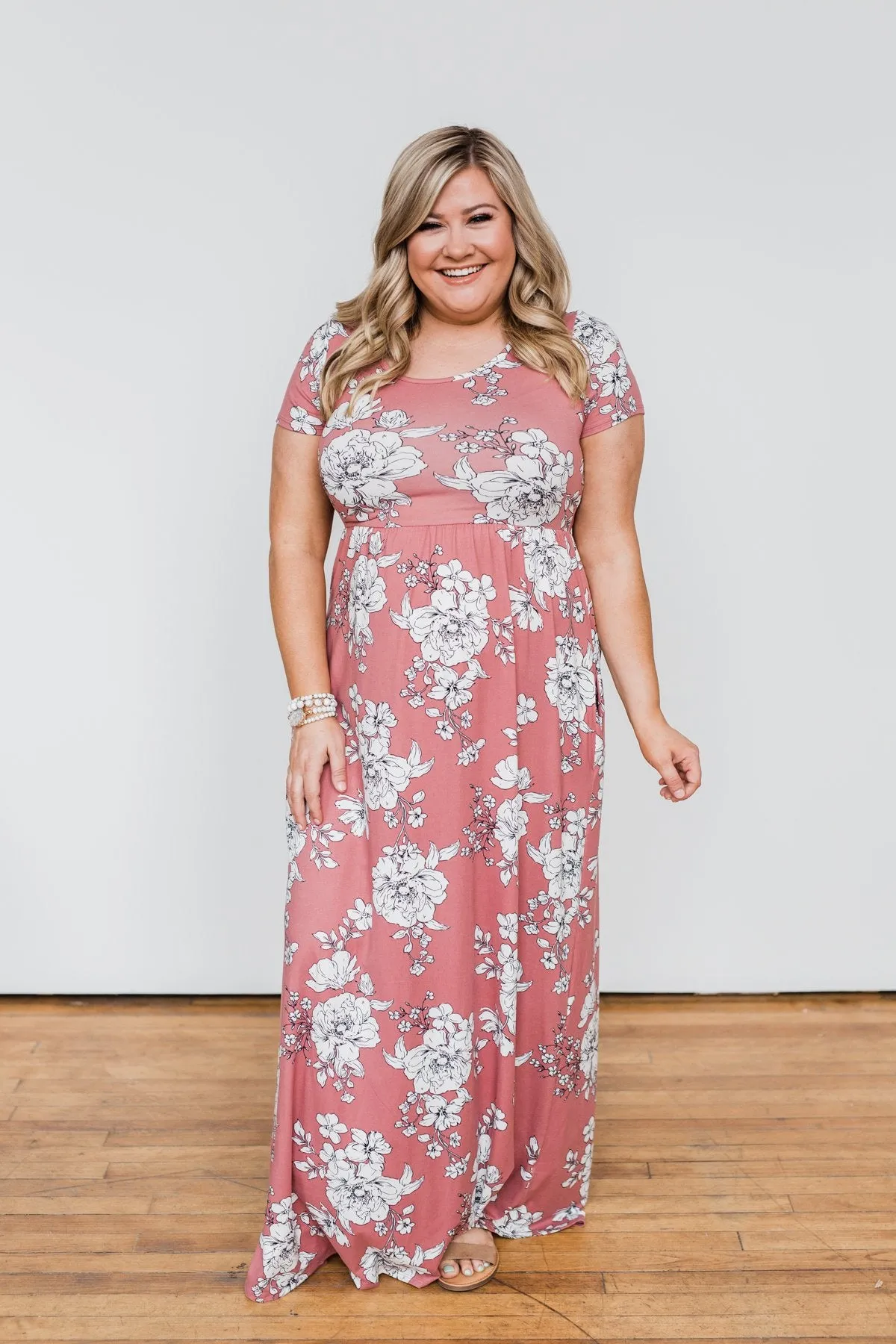 Begin With You Floral Maxi Dress- Mauve