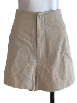 Beige Denim Shorts