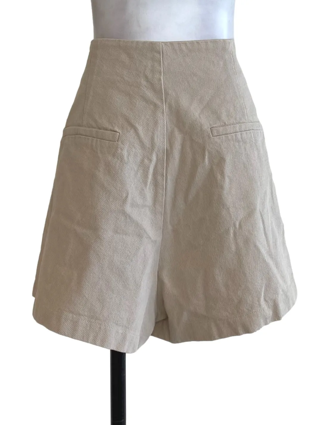 Beige Denim Shorts