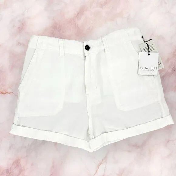 BELLA‎ DAHL NWT SEDONA ROLLED CUFF SHORTS IN WHITE- size 28