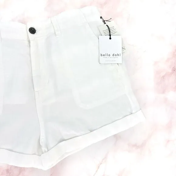 BELLA‎ DAHL NWT SEDONA ROLLED CUFF SHORTS IN WHITE- size 28