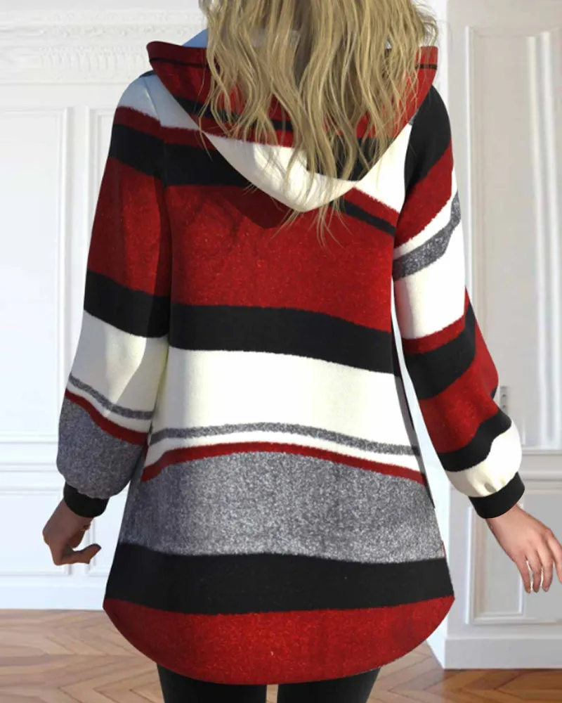 BerryBetty - Hooded Coat with Zipper