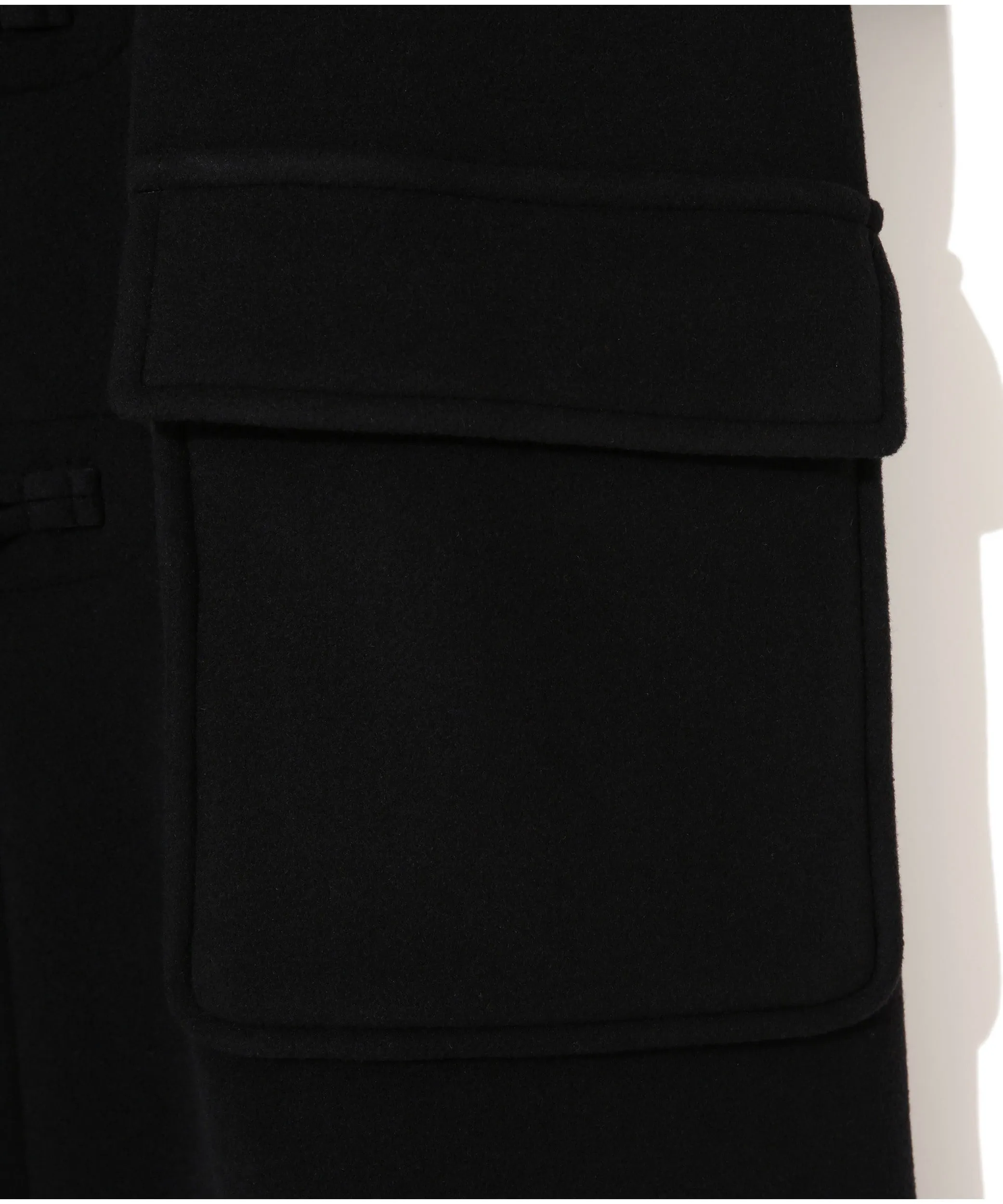 BLACK DUFFLE COAT