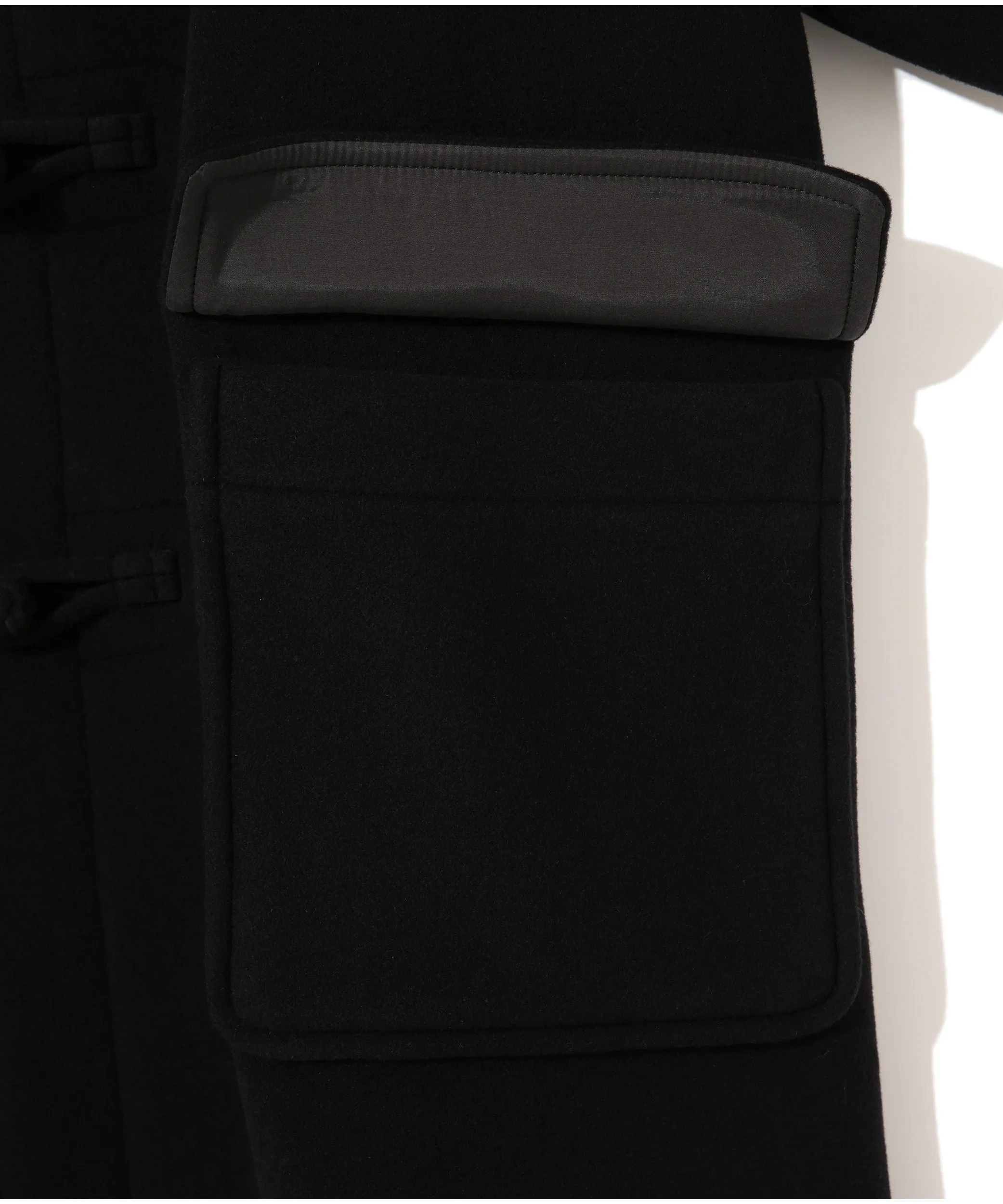 BLACK DUFFLE COAT