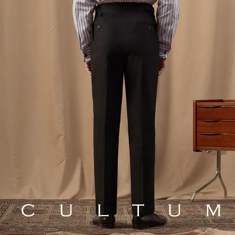 Black High-Waisted Trousers