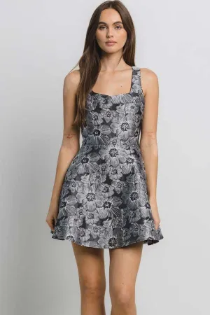 Black Jacquard Floral Dress 10/11/24 9094