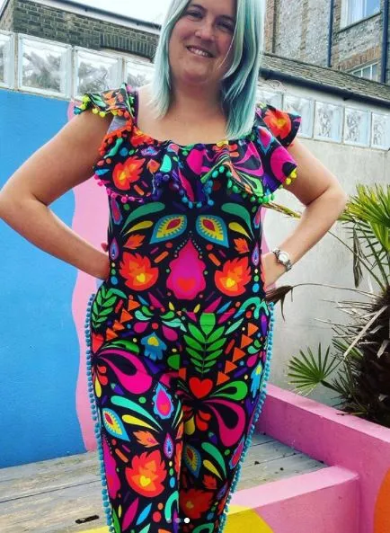 Black Rainbow Lycra Leggings in Femina Magicae Print